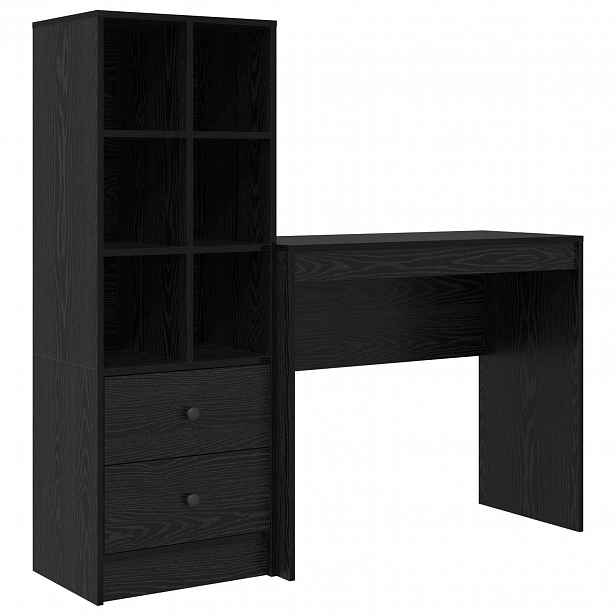 vidaXL Stůl Černý dub 135,5 x 40 x 127 cm 2 ks