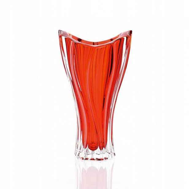 Bohemia Váza 320 mm Plantica Red Křišťál