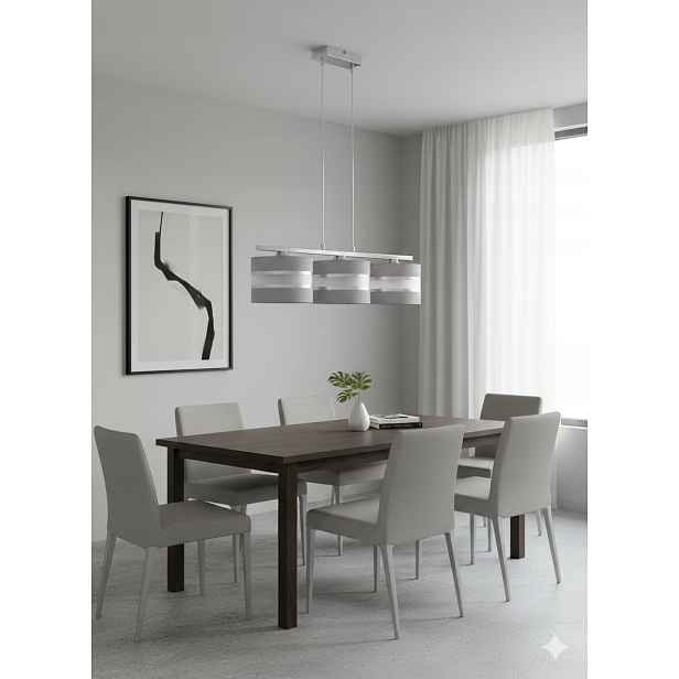 Euro-Lamp Závěsná lampa Ab Silver 3 Šedá 3x60W Stínidla Výrobce