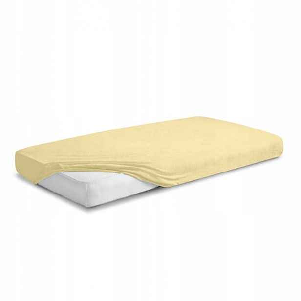 Froté Prostěradlo s gumou 210/220x190/200 Premium Pastelově žluté