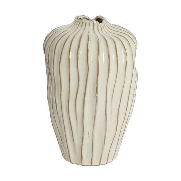 Krémová keramická váza (výška 30 cm) Vechhia – Light & Living