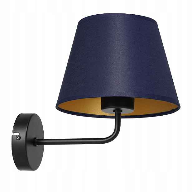 Nástěnná lampa Luminex Arden černá modrá 1xE27 15W kuželová