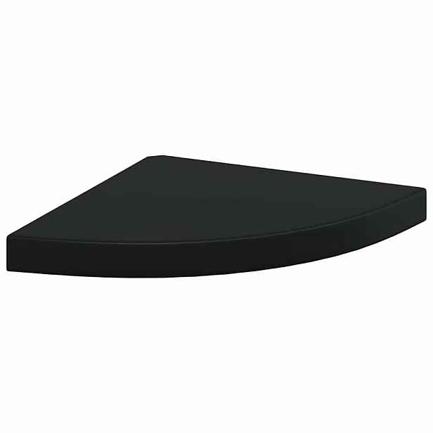 vidaXL Plovoucí rohová police černá 35 x 35 x 3,8 cm MDF