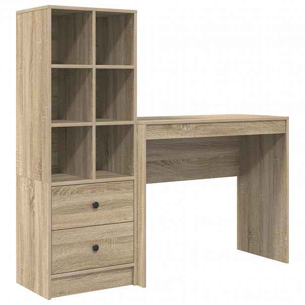 vidaXL Stůl Sonoma dub 135,5 x 40 x 127 cm 2 ks