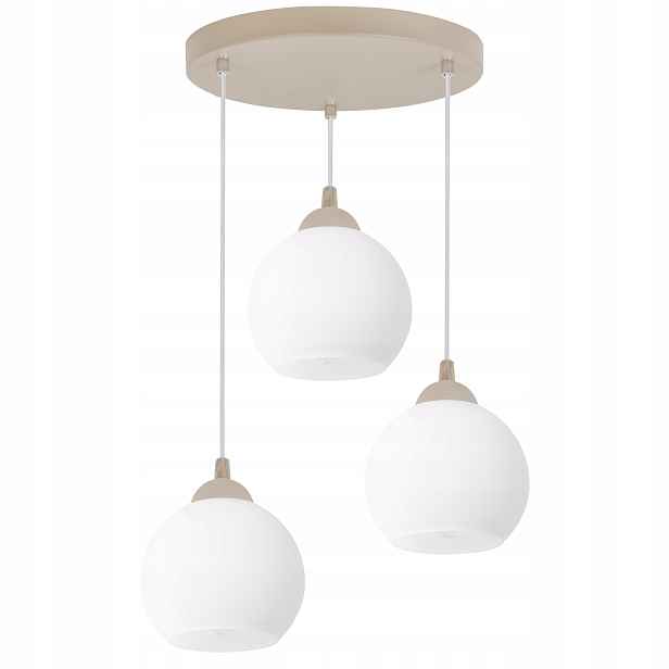 Závěsná Stropní Lampa Lustr Kašmírová Bílé Koule Do Obývacího Pokoje Kuchyně E27