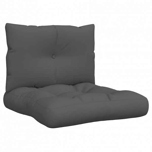 vidaXL Podušky na palety 2 ks antracitové textil