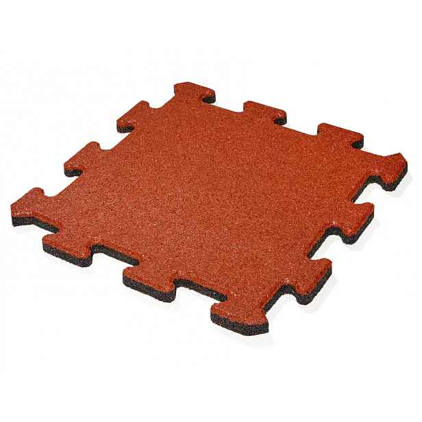 GUMOVÁ DLAŽBA MAX3 - červená puzzle 500x500x25mm