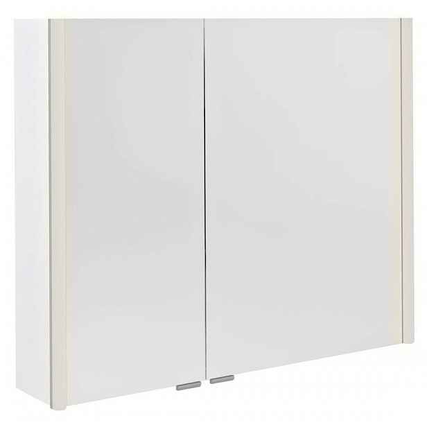 Sapho Alix - Zrcadlová skříňka s LED osvětlením 86x70x18 cm, 2x dvířka, bílá AX186-0030