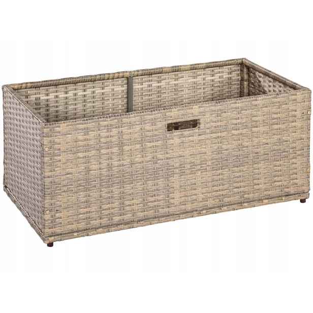 Úložný box na rohovou lavici, šedý, 49 x 94,5 x 39,5 cm
