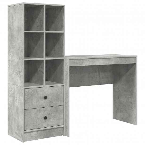 vidaXL Stůl Betonově šedá 135,5 x 40 x 127 cm 2 ks