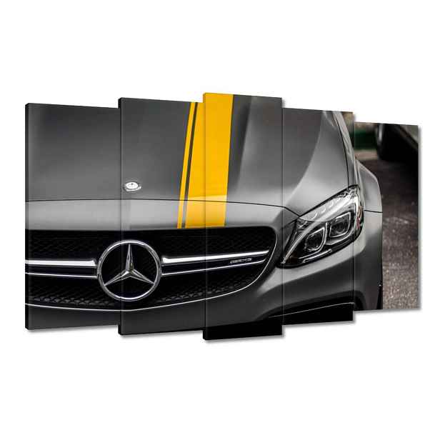Obrazy 100x60 Mercedes Amg Žlutý proužek