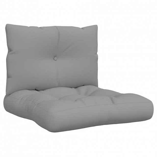 vidaXL Podušky na palety 2 ks šedé textil