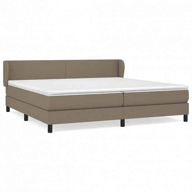 vidaXL Box spring postel s matrací taupe 200x200 cm textil