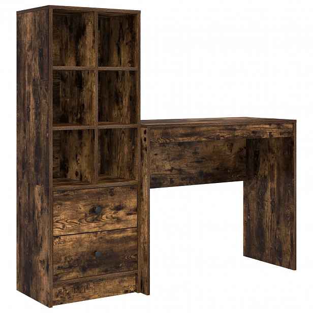 vidaXL Stůl Kouřový dub 135,5 x 40 x 127 cm 2 ks