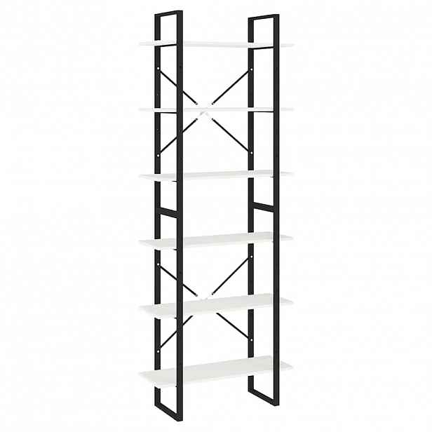 vidaXL Vysoký regál bílý 80 x 30 x 210 cm masivní borové dřevo