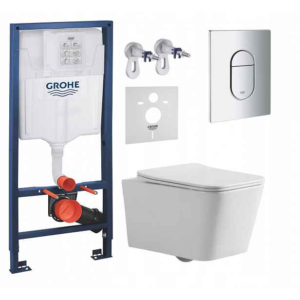 Podomítkový Wc set Grohe s mísou Imprese a tlačítkem Chrom