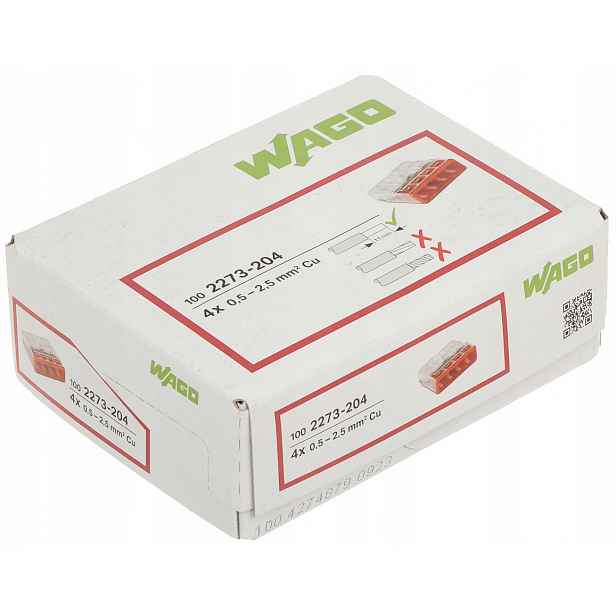 Elektrická kostka Wago 2273-204 balení 100 kusů