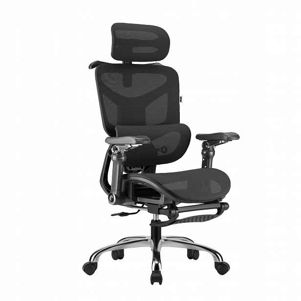 Ergonomická kancelářská židle s otočnou podnožkou, nastavitelná kancelářská židle