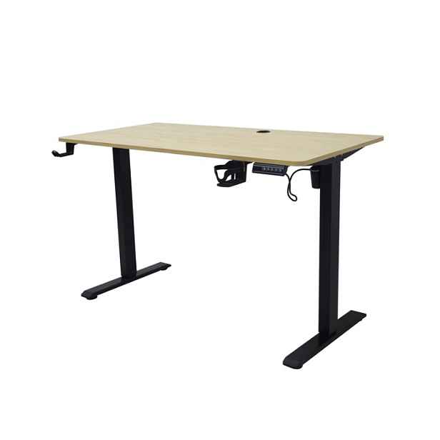 Kik KX2640_1 Elektrický výškově nastavitelný stůl 120 x 60 cm, světlé dřevo