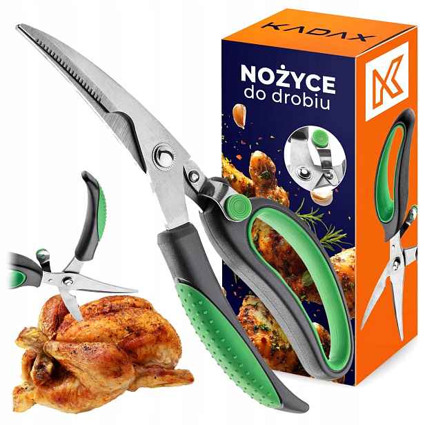 Kuchyňské Nůžky Na Drůbež Velké Ostré Nerezové Kuřecí 23,5 cm