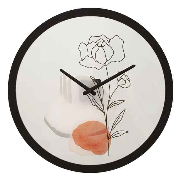 Mauro Ferretti Nástěnné hodiny Flower A 40 cm černé