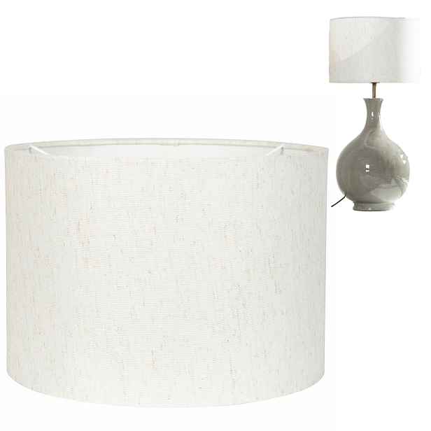 Stínítko Na Žárovku 30 cm Pro Závěsnou Stojací Lampu, Válec, bílá barva