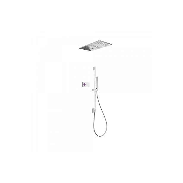 Tres SHOWER TECHNOLOGY 09286307 Termostatický podomítkový elektronický sprchový set - lesklý chrom