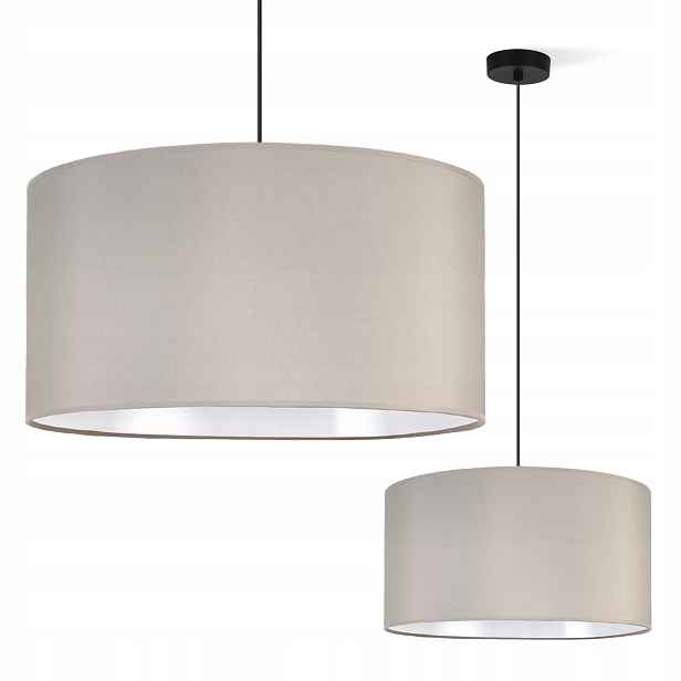 Závěsná Stropní Lustrová Lampa S Kašmírovým Stínidlem, Béžová, Do Obývacího Pokoje, 44 CM