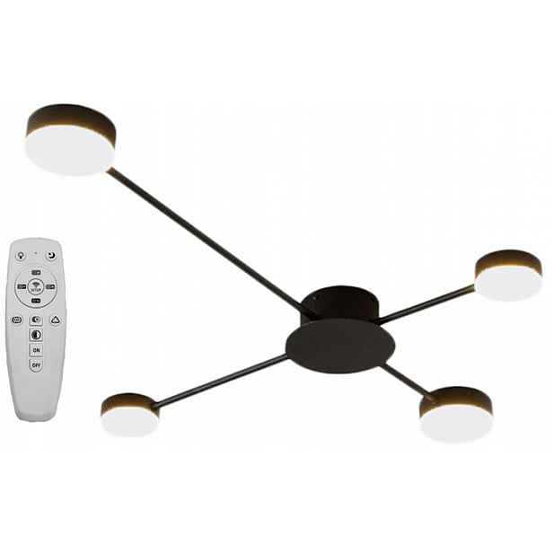 Stropní Svítidlo Moderní Černá Stropní Svítidlo 4 Led Dálkový Ovladač
