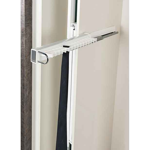 Bílý věšák na kravaty, levý, boční, Blum Starax S-6727-W