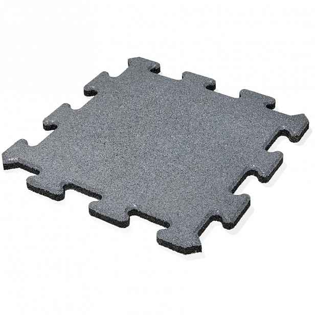 Gumová dlažba Max3 - šedá puzzle 500x500x25
