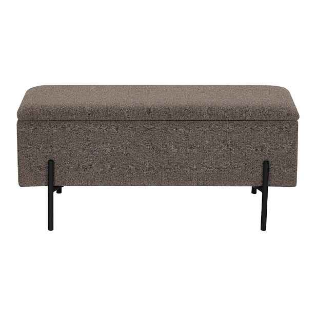 Hnědá lavice z textilie bouclé Watford – House Nordic