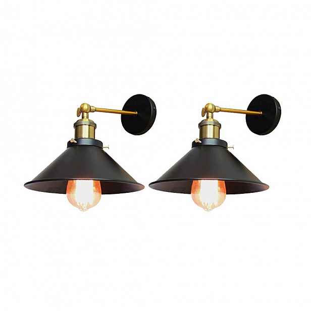 Lampa Scienna E27 Vintage Regulowana Kinkiet Czarna Loft 2-PAK 3000K 12W