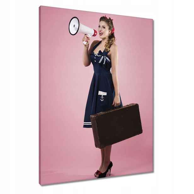 Obrazy 60x80 Dívka v retro stylu