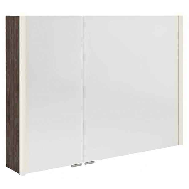 Sapho Alix - Zrcadlová skříňka s LED osvětlením 96x70x18 cm, 2x dvířka, borovice rustik AX196-0016
