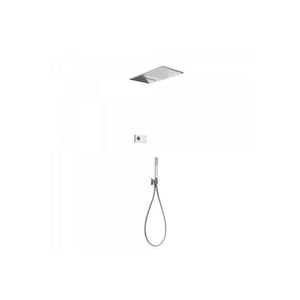 Tres SHOWER TECHNOLOGY 09286308 Termostatický podomítkový elektronický sprchový set - lesklý chrom