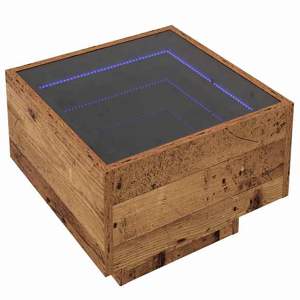 vidaXL Konferenční stolek Staré dřevo 40 x 40 x 30 cm