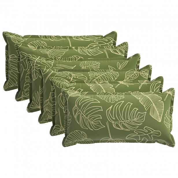 vidaXL Povlak na polštář 6 ks HOUTEN Listový design 40 x 80 cm