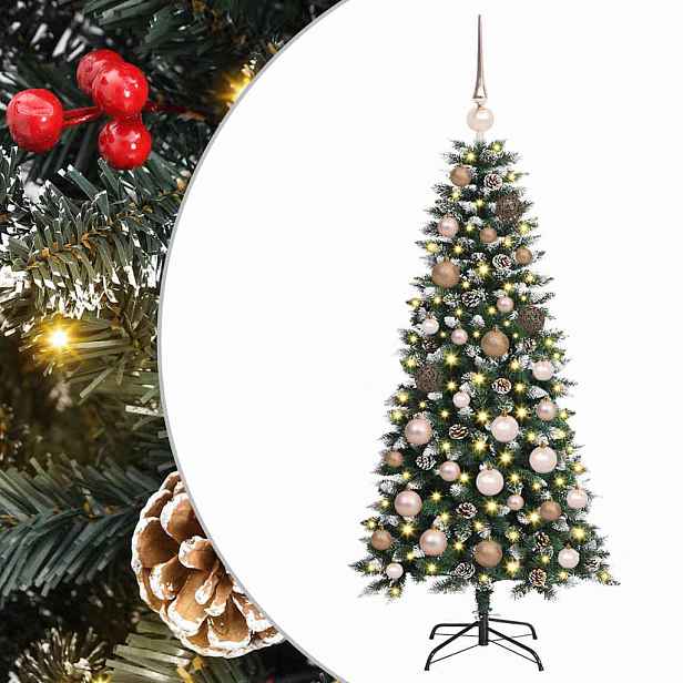 vidaXL Umělý vánoční stromeček Zelená 120 cm PVC, plast a ocel