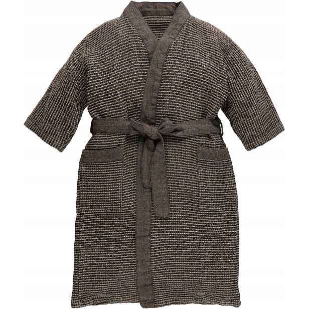 Župan do sauny dětský Rento L XL , černo béžová barva 600867