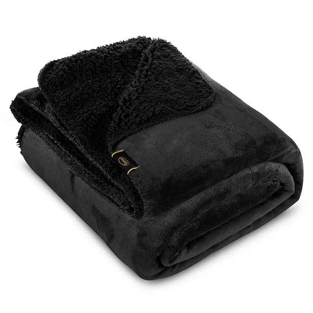 Deka 150x200 Tedy Sherpa oboustranná černá
