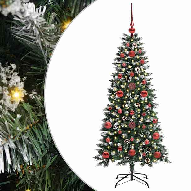 vidaXL Umělý vánoční stromeček Zelená 120 cm PVC, plast a ocel