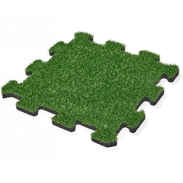 Gumová dlažba Max3 - tráva puzzle 500x500x25