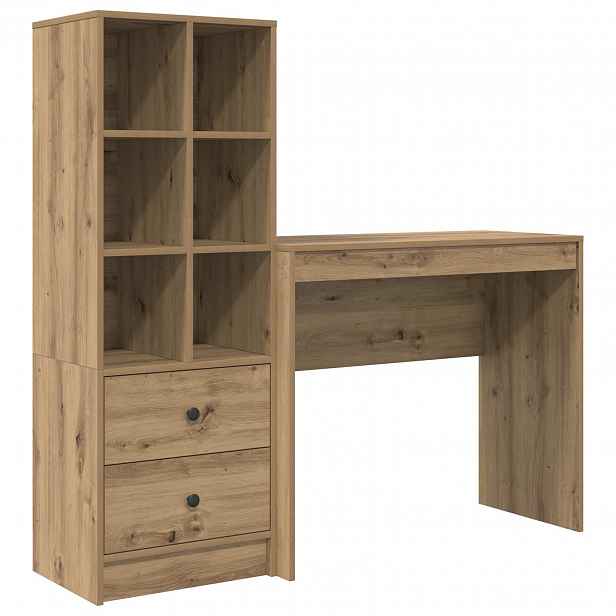 vidaXL Stůl Artisanový dub 135,5 x 40 x 127 cm 2 ks