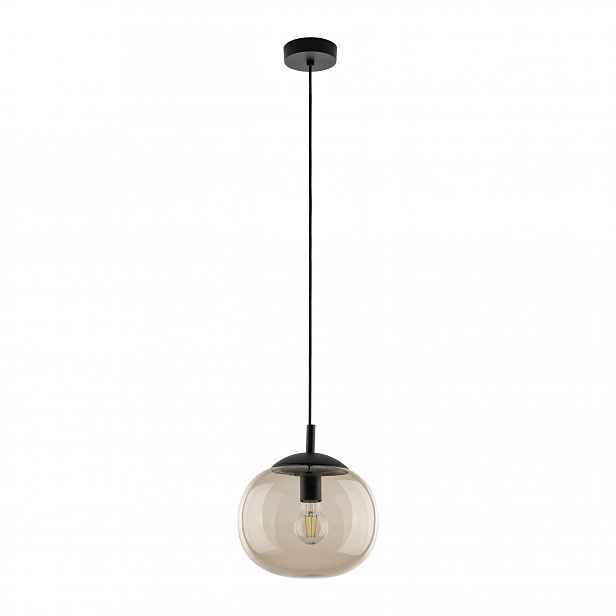 Závěsná lampa Vibe Černý Topaz Skleněné Stínidlo 1xE27 30 cm Stropní Do Obývacího Pokoje