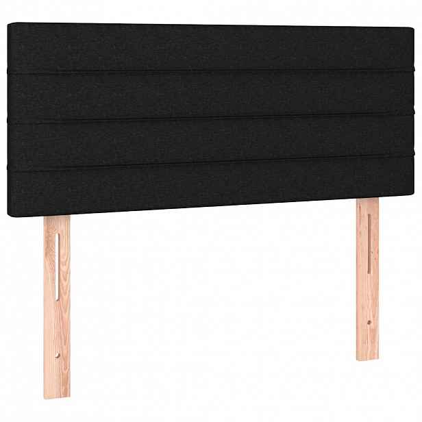 vidaXL Čelo postele černé 100x5x78/88 cm textil