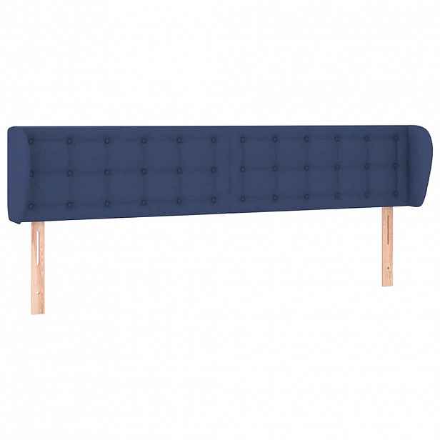 vidaXL Čelo postele typu ušák modré 163x23x78/88 cm textil