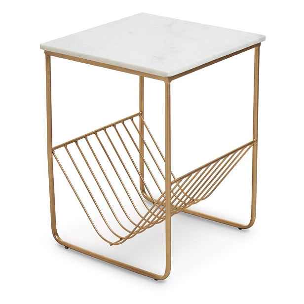Odkládací stolek s mramorovou deskou  40x40 cm Mandoli – Premier Housewares