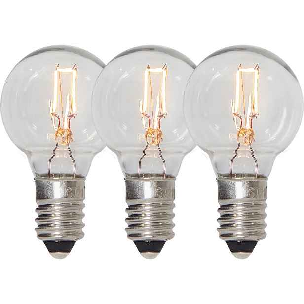 Sada 3 ks náhradní LED žárovka E10 Star Trading Spare Bulb - čirá