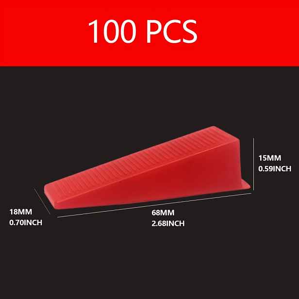 TEMU Systém pro vyrovnávání obkladů Klipy 1.0-3.0 mm 100 ks/sáček Keramický vyrovnávač Systém pro vyrovnání obkladů Nářadí pro obkládání